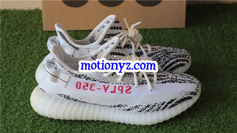 Final Correct Version Yellow Sole Yeezy 350 V2 Zebra